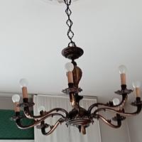 Lampadario in ottone anticato