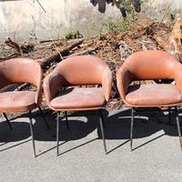 5 Sedie Anni 70 Design Modernariato da Restaurare