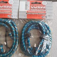2 Corde Elastiche Cavi Elastici con Ganci 70cm