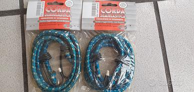 2 Corde Elastiche Cavi Elastici con Ganci 70cm