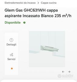 Cappa nuova bianca glem