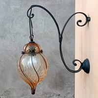 Applique lanterna in vetro di Murano 