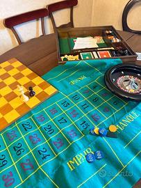 Set giochi tavolo 3 in 1  Scacchi-Roulette-Carte