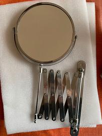 Specchio ingranditore 3x tondo Estendibile Bagno