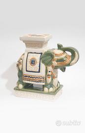 Etagere Portapiante Vintage '70 Elefante Ceramica