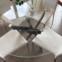 Tavolo Bontempi in cristallo diametro 130