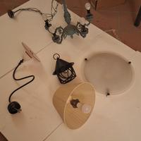 Lampadari vari + specchio + 25 lampadine