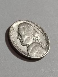 Rara moneta d'argento 5 centesimi 1945 - P