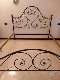 Letto matrimoniale ferro battuto verde