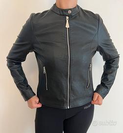 Markup Woman - Giubbotto in pelle nera taglia S