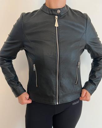 Markup Woman - Giubbotto in pelle nera taglia S