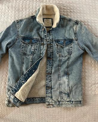 Giacca di jeans Zara Man con interno pelliccia L