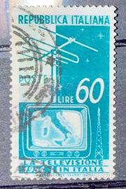 Francobollo Italia 1954 Televisione