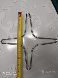 Riduttore fornellone cucina in acciaio a 4 punte