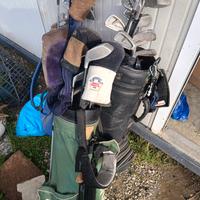 3 sacche con pazze da golf