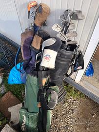 3 sacche con pazze da golf