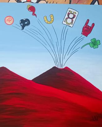 Tele dipinte a mano 50x60cm tema NAPOLI