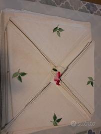 Tovaglia x12 puro lino RICAMATO