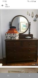 cassettiera con specchiera 