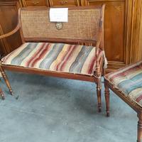 salottino in vimini vintage