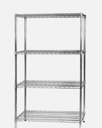 Scaffalatura in metallo cromato 180x45x90