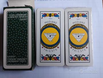 2 mazzi carte da gioco Modiano 