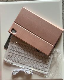 Cover oro rosa per lenovo m10 con tastiera