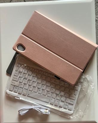 Cover oro rosa per lenovo m10 con tastiera