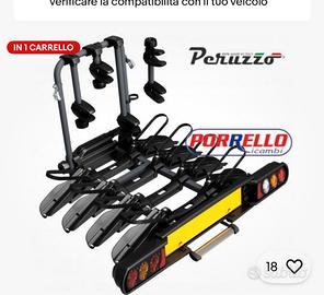 Portabici da gancio traino Peruzzo