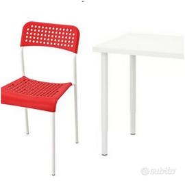 Scrivania e sedia Ikea 