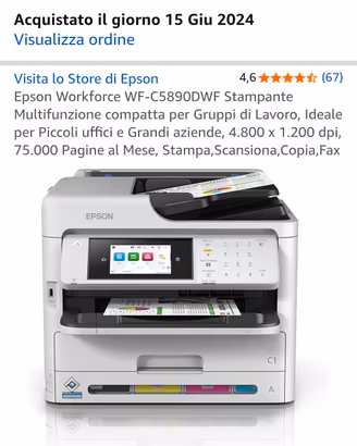 Stampante Epson Workforce Pro WF-C5890