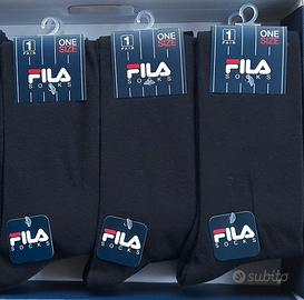 3 Paia Calzini Fila Uomo Caldo Cotone Al Ginocchio