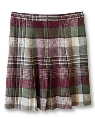Gonna Scozzese Tartan Lana L / 44-46 Verde Bordeau