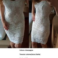Vestito Malina Fashion, champagne, tg. XS/S, NUOVO