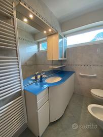 Mobile Bagno cm. 168 Top Cristallo Azzurro