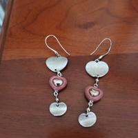 orecchini  Thun pendenti con cuore rosa