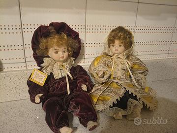 Coppia bambole di porcellana vintage Capodimonte