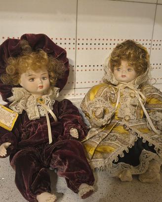 Coppia bambole di porcellana vintage Capodimonte