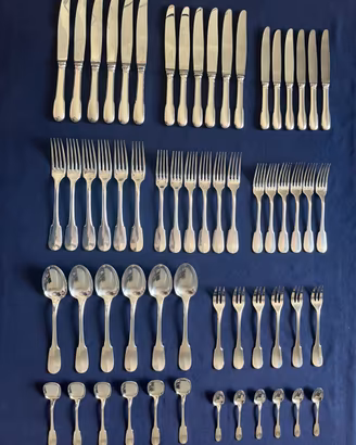 Set 65 posate Christofle Cluny  placate argento