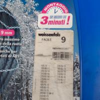 catene da neve weissenfels facile 9mmm, nuove
