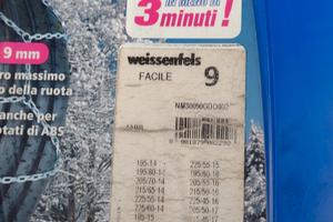 catene da neve weissenfels facile 9mmm, nuove