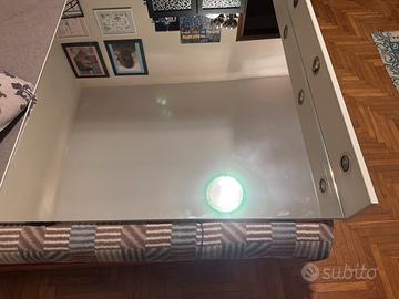 Specchio 153x110 cm con mensola e luci