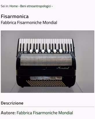 Fisarmonica professionale MONDIAL 4/5 doppio cass