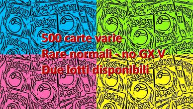 Pokemon GCC: 500 carte varie, rare norm., no GX V