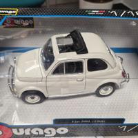 Fiat 500 Burago 1/18 ancora imballata