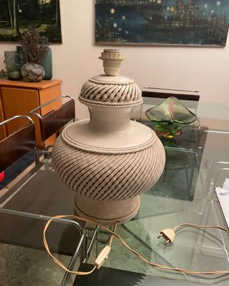 Grande lampada ceramica bianca anni 40 circa