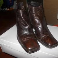 Scarpe tronchetto marrone N°38 in pelle