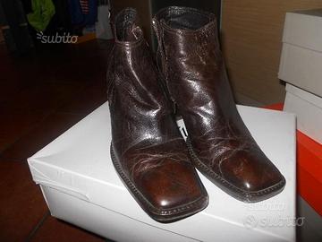 Scarpe tronchetto marrone N°38 in pelle