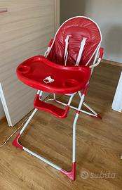 Seggiolone pappa TecTake rosso