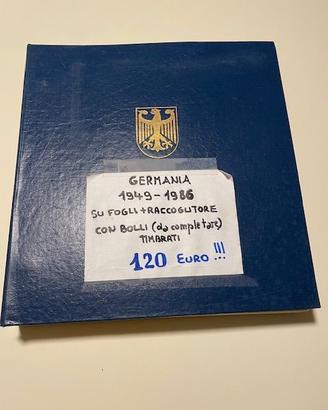 Album francobolli Germania 1949 - 1986 su fogli.